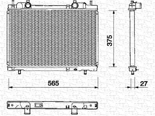 MAGNETI MARELLI Radiators, Motora dzesēšanas sistēma 350213143000